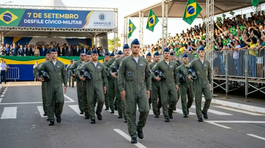 Desfile de 7 de setembro em Anápolis reúne instituições e autoridades na Avenida Brasil