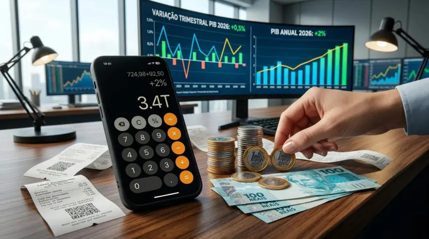 Economia brasileira registra crescimento de 0,5% no segundo trimestre de 2026 Economia brasileira registra crescimento de 0,5% no segundo trimestre de 2026