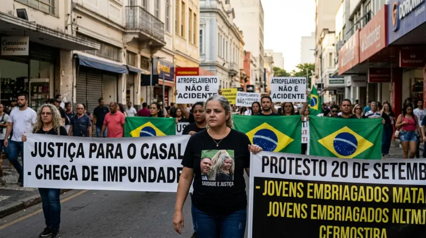 Familiares de casal morto em atropelamento em Goiânia organizam protesto por justiça