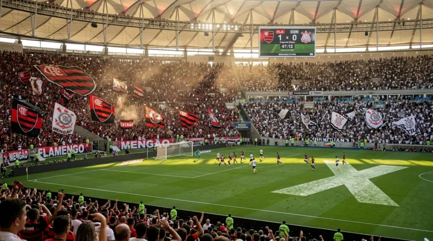 Flamengo e Corinthians se enfrentam no Maracanã neste domingo Flamengo e Corinthians se enfrentam no Maracanã neste domingo