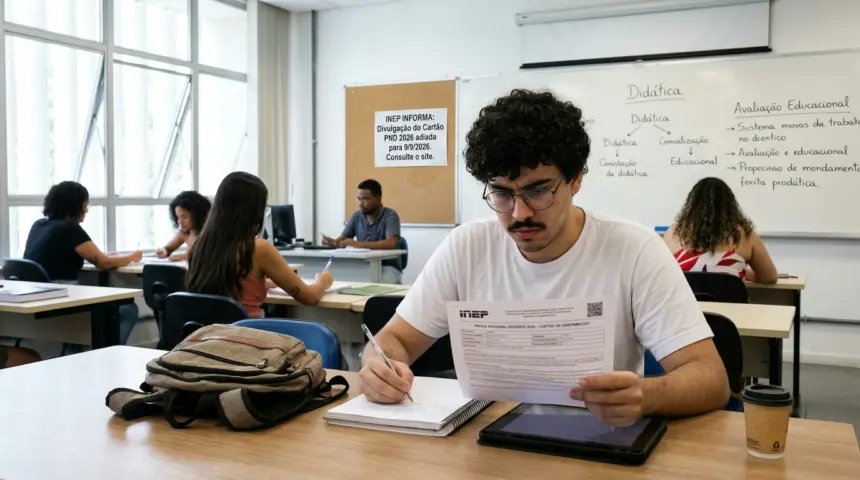 Inep adia divulgação do cartão de confirmação da Prova Nacional Docente 2026 Inep adia divulgação do cartão de confirmação da Prova Nacional Docente 2026