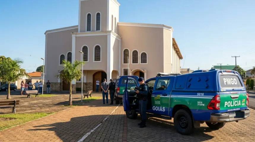Jovem é detido após tentar invadir igreja e resistir à ação policial em Anápolis
