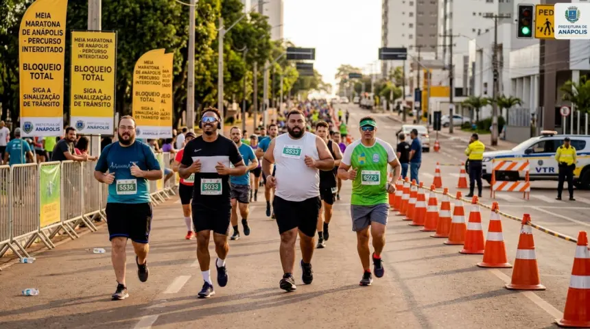 Meia Maratona de Anápolis altera trânsito e impõe bloqueios neste final de semana Meia Maratona de Anápolis altera trânsito e impõe bloqueios neste final de semana