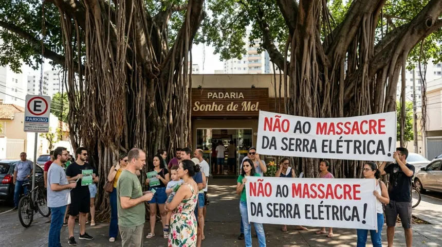 Ministério Público suspende corte de gameleiras históricas na Praça da Cirrose em Goiânia