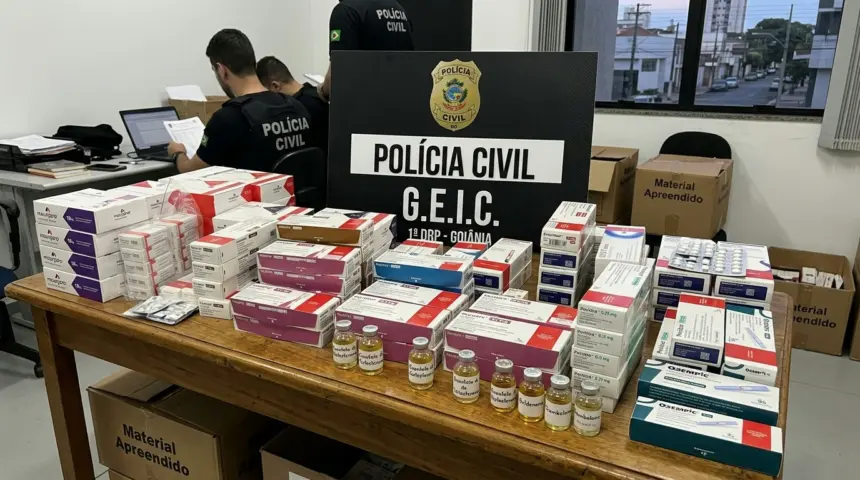 Operação policial desarticula esquema de venda irregular de medicamentos em Goiás Operação policial desarticula esquema de venda irregular de medicamentos em Goiás