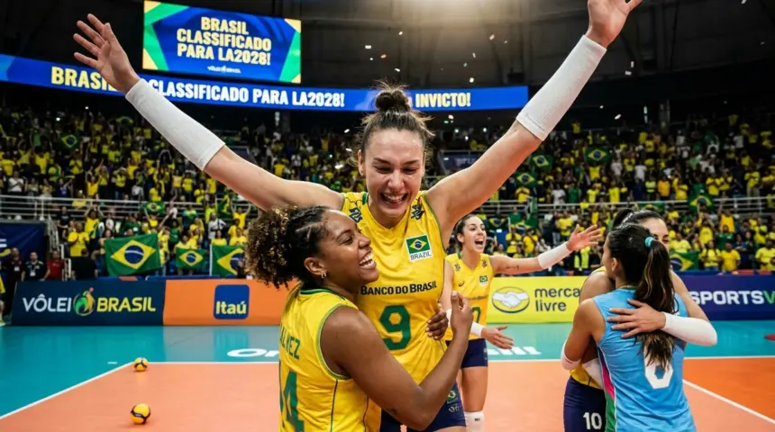 Seleção brasileira de vôlei conquista vaga para os Jogos Olímpicos de Los Angeles 2028 Seleção brasileira de vôlei conquista vaga para os Jogos Olímpicos de Los Angeles 2028