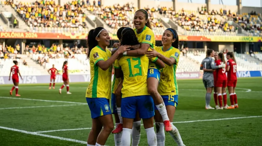 Seleção brasileira feminina sub-20 garante vaga antecipada nas oitavas do mundial Seleção brasileira feminina sub-20 garante vaga antecipada nas oitavas do mundial
