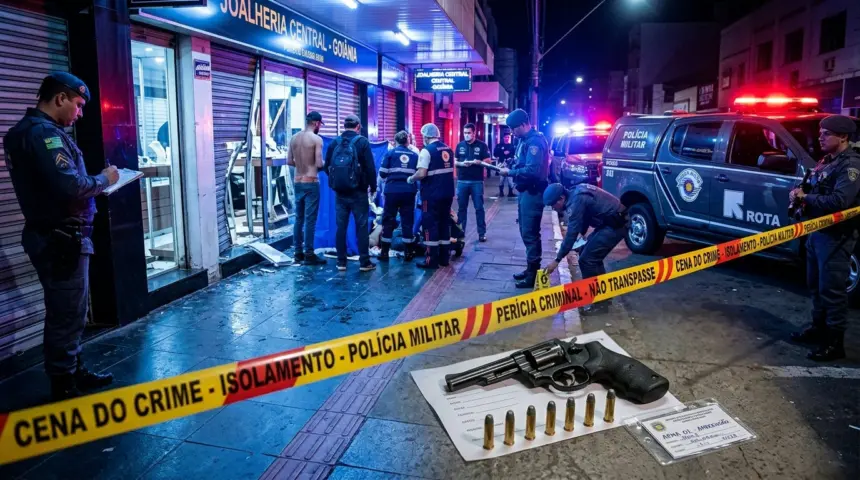 Tentativa de assalto a joalheria em Goiânia termina com três mortos Tentativa de assalto a joalheria em Goiânia termina com três mortos