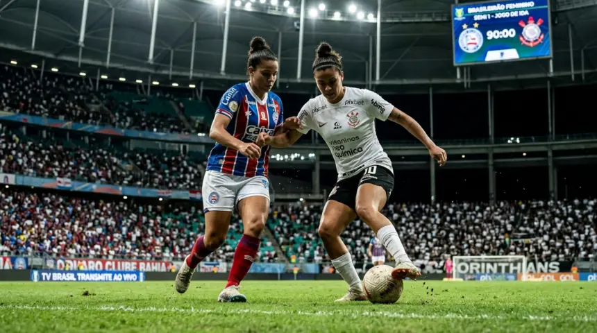 TV Brasil transmite semifinal do Brasileirão Feminino entre Bahia e Corinthians nesta terça